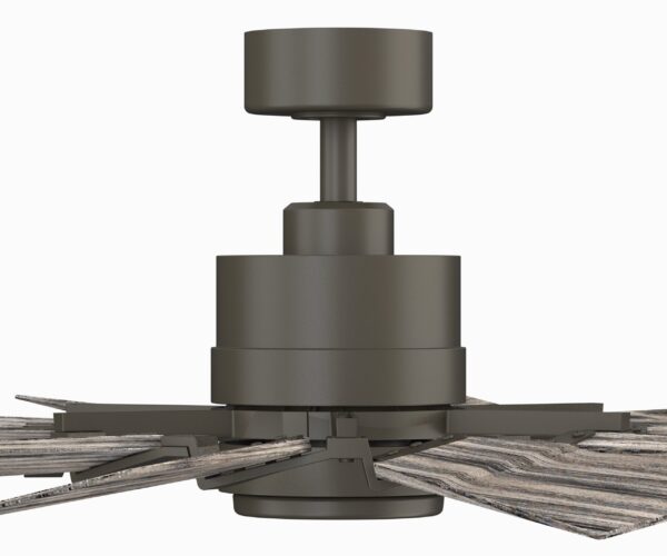 Kindred 60-in Matte Greige Color-changing LED Indoor/Outdoor Ceiling Fan with Light Remote (12-Blade) - Image 5