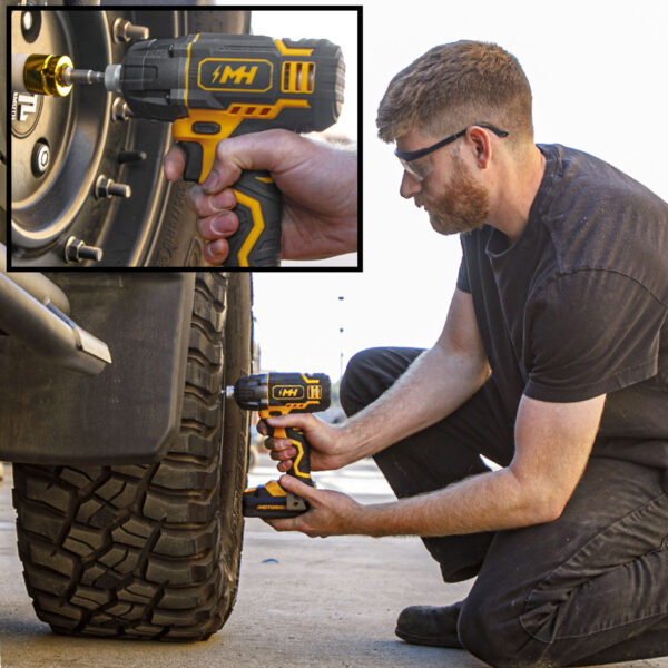 MOTORHEAD 20V ULTRA Cordless Impact Driver Kit, Lithium-Ion, ?? All-Metal Hex Chuck, Tri-Beam LED, Variable Speed Trigger, 2Ah Battery   Quick Charger, Bag, 16 Accessory Bits, 3 Nut Drivers, USA-Based - Image 5