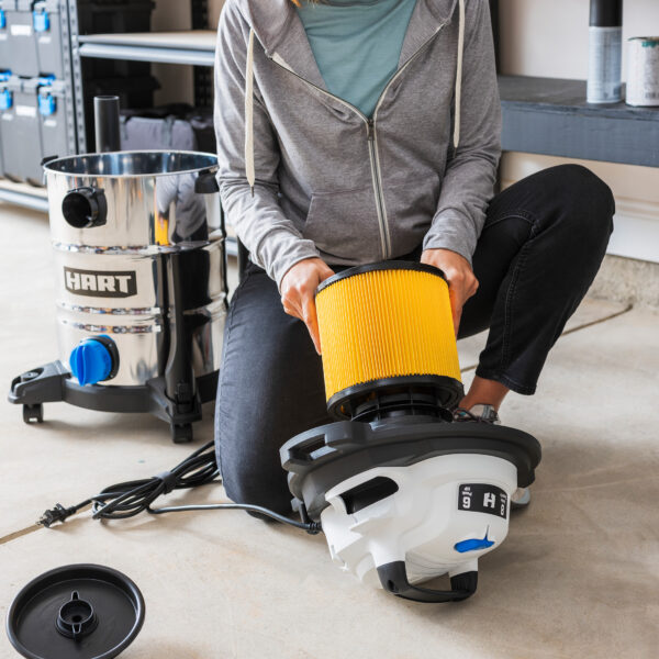 HART 6 Gallon 5 Peak HP Stainless Steel Wet/Dry Vacuum, VOC608S 3702 - Image 10