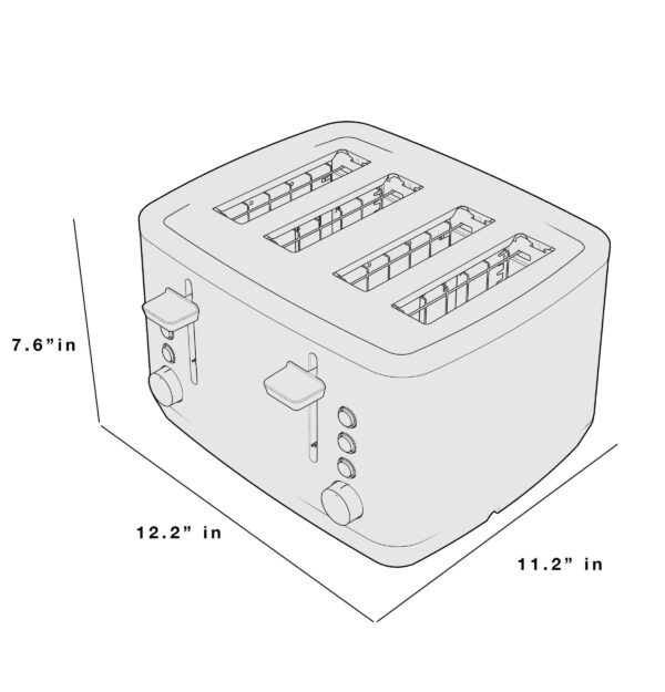 GE 4-Slice Stainless Steel 1500-Watt Toaster - Image 9