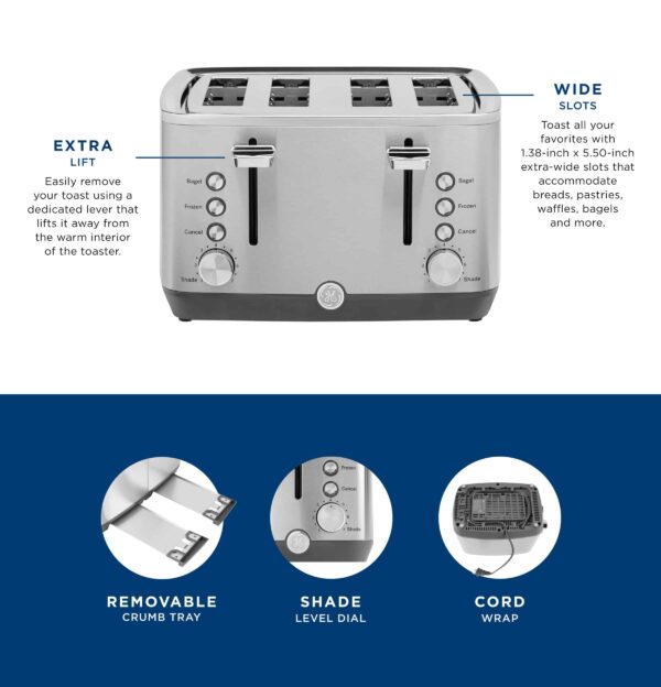 GE 4-Slice Stainless Steel 1500-Watt Toaster - Image 15