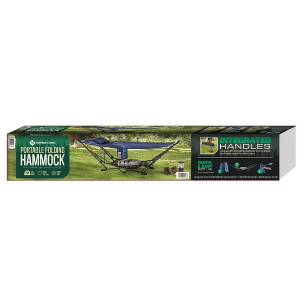 Member s Mark Portable Folding Hammock   Blue - Image 8