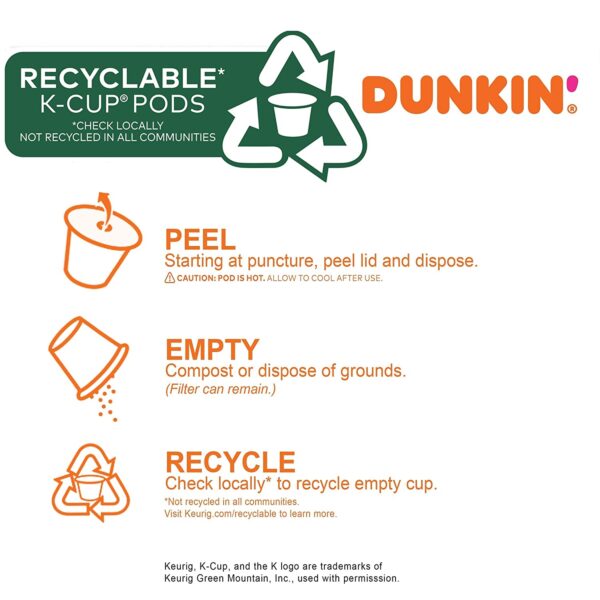Dunkin  Original Blend Medium Roast Coffee, 88 Count K-Cup Pods - Image 8