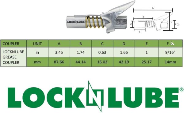 GC81011 Grease Gun Coupler locks onto Zerk fittings. Rated 10,000 PSI. Long-lasting rebuildable tool. - Image 8
