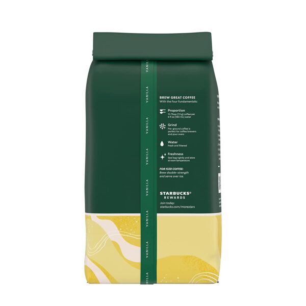 Starbucks Ground Coffee Vanilla Flavored Coffee Naturally Flavored 100% Arabica 6 bags (11 oz each) - Image 8