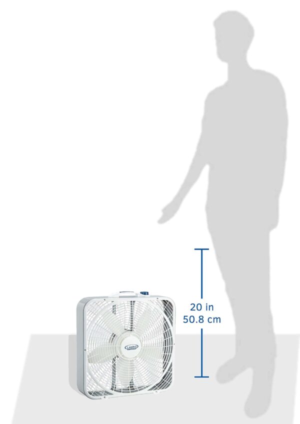 20?? Weather-Shield Performance Box Fan-Features Innovative Wind Ring System for Up to 30% More Air, 20 Inch, 3720 - Image 4