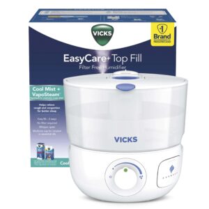 PUR Vicks EasyCare+ Top Fill Filter-Free Cool Mist Humidifier, White
