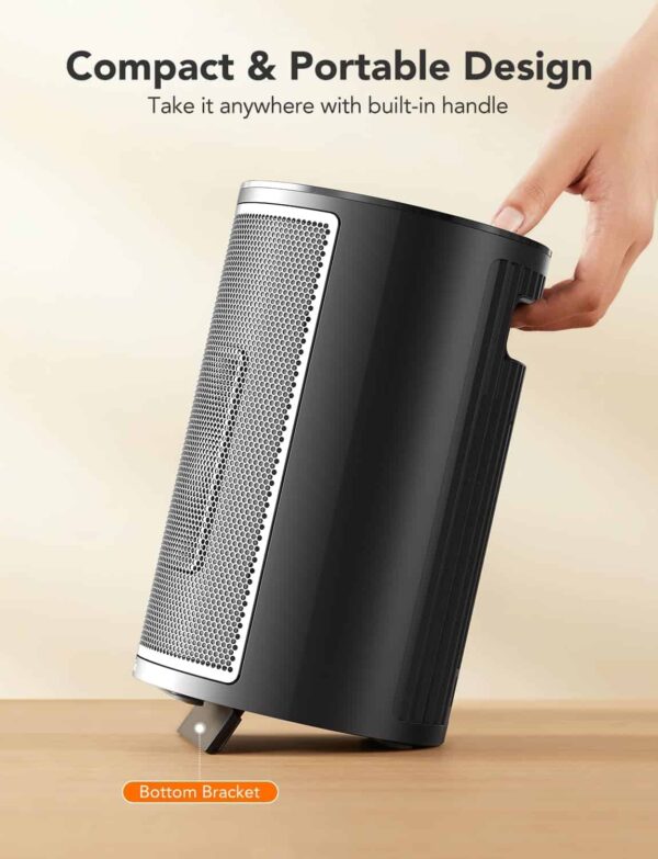 GoveeLife Smart Space Heater, 1500W Fast Electric Heater for Indoor Use with Thermostat, Black - Image 9