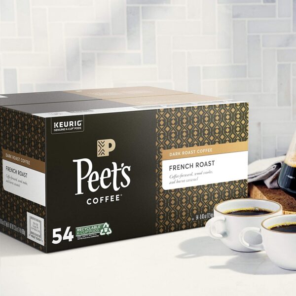 Peet s Coffee French Roast, Dark Roast, 54 Count Single Serve K-Cup Coffee Pods for Keurig Coffee Maker - Image 8