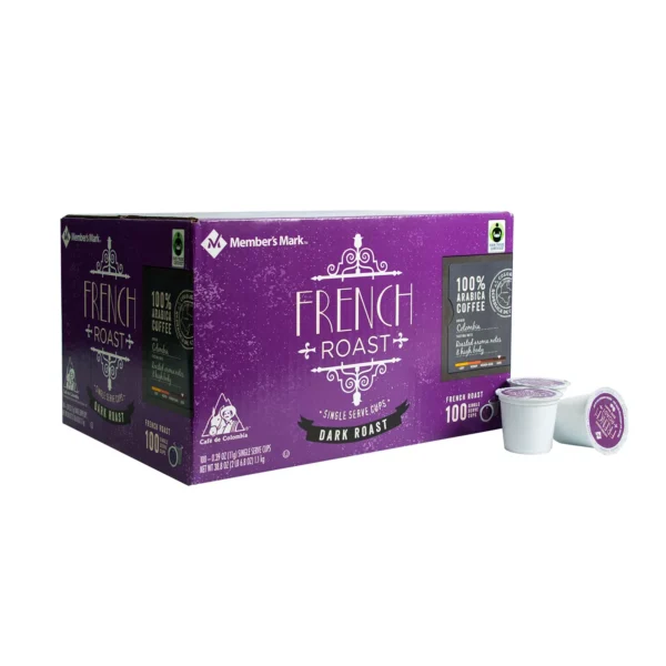 Member s Mark French Roast Coffee 100 single-serve cups. A1 - Image 2