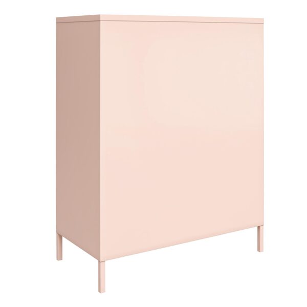 Shadwick 2 Door Metal Locker Style Storage Accent Cabinet, Pink - Image 4