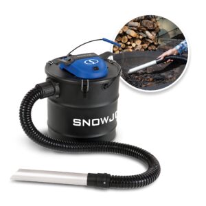 Snow Joe ASHJ201 4.8-Gallon 4-Amp Ash Vacuum w/Metal Storage Tank, Hose, Filters, Cord Organizer