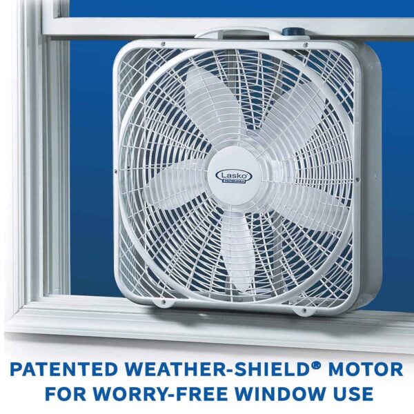 20?? Weather-Shield Performance Box Fan-Features Innovative Wind Ring System for Up to 30% More Air, 20 Inch, 3720 - Image 5