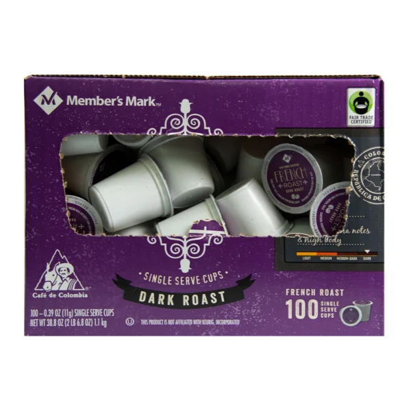 Member s Mark French Roast Coffee 100 single-serve cups. A1 - Image 3