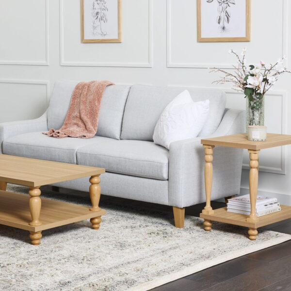 My Texas House Wood Side Table, Light Oak - Image 7