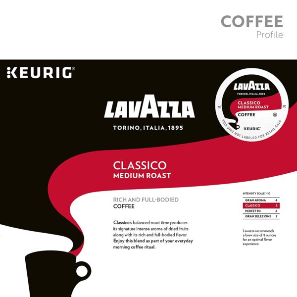 Lavazza Classico Single-Serve Coffee K-Cups for Keurig Brewer, Medium Roast, 10 Count Boxes (Pack of 6) ,100% Arabica, Value Pack, Full bodied medium roast with rich flavor and notes of dried fruit - Image 10