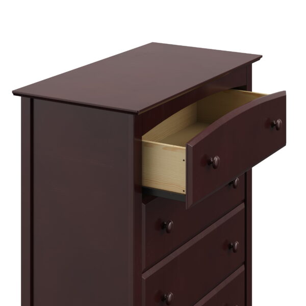 Kenton 5 Drawer Modern Vertical Dresser Espresso - Image 4
