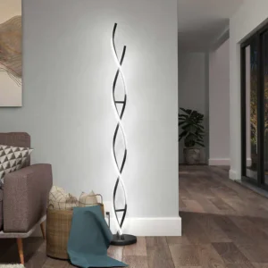 Swirl Floor Lamp, Black