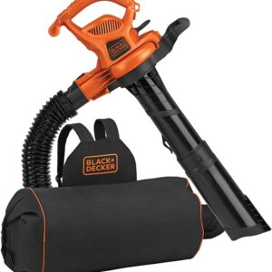 Electric Leaf Blower, Leaf Vacuum and Mulcher 3 in 1, 250 mph Airflow, 400 cfm Delivery Power, Reusable Bag Included, Corded (BEBL7000)