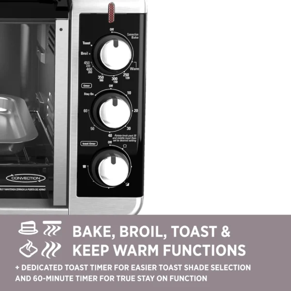 TO3250XSB 1500 W 8-Slice Stainless Steel Toaster Oven with Broiler - Image 11