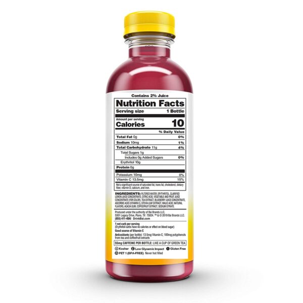 Bai Flavored Water, Burundi Blueberry Lemonade, Antioxidant Infused Drinks,12 Count - Image 3