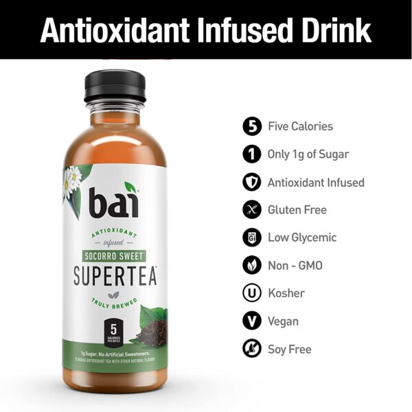 Bai Iced Tea, Socorro Sweet, Antioxidant Infused Supertea,12 Count - Image 7