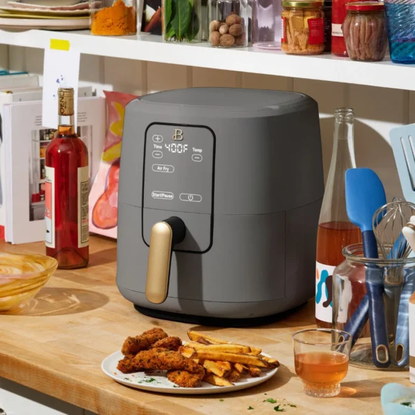 Beautiful 6 Quart Touchscreen Air Fryer, Oyster Grey - Image 2