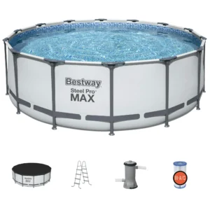 Steel Pro MAX 14  x 48  Round Above Ground Swimming Pool Set