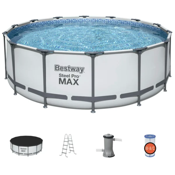 Steel Pro MAX 14  x 48  Round Above Ground Swimming Pool Set