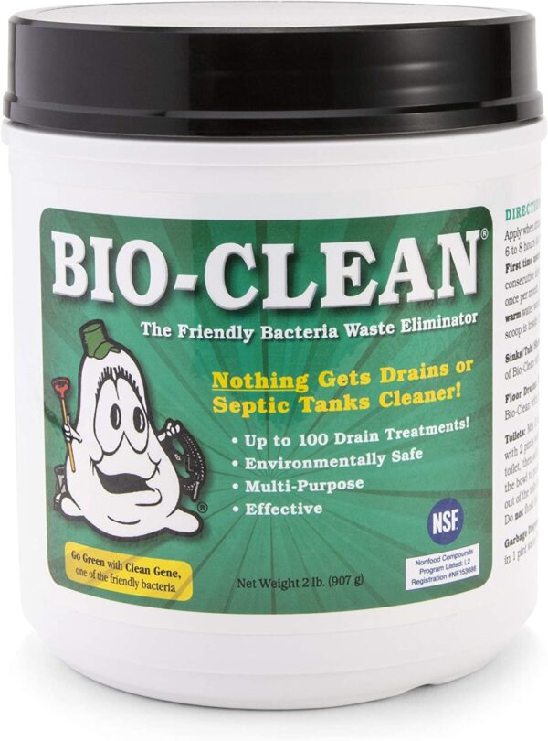 Bio-Clean Drain Septic 2# Can Cleans Drains- Septic Tanks   Grease Traps All Natural and 100% Guaranteed No Caustic Chemicals! Removes fats Oil and Grease, Completely Cleans Your System.