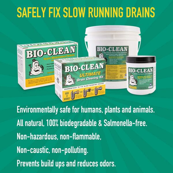 Bio-Clean Drain Septic 2# Can Cleans Drains- Septic Tanks   Grease Traps All Natural and 100% Guaranteed No Caustic Chemicals! Removes fats Oil and Grease, Completely Cleans Your System. - Image 4