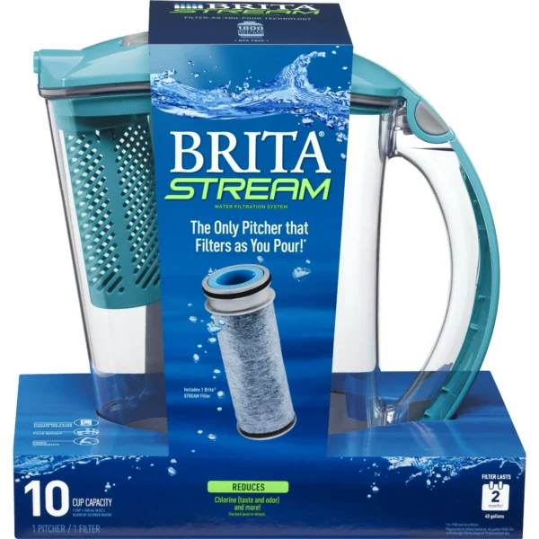 Filter as You Pour Water Pitcher, 10 Cup   Lake Blue - Image 12