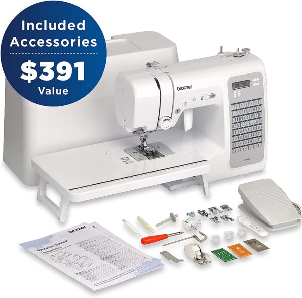 CP100X Computerized Sewing and Quilting Machine, White - Image 6