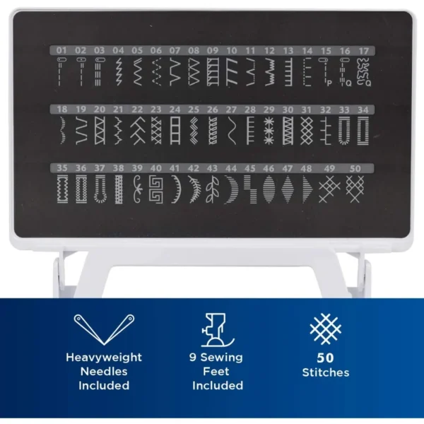 ST150HDH Sewing Machine, Strong   Tough, 50 Built-in Stitches, LCD Display, 9 Included Feet - Image 6