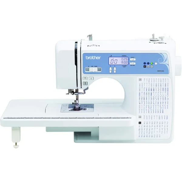 XR9550 Sewing and Quilting Machine, Computerized, 165 Built-in Stitches, LCD Display, Wide Table, 8 Included Presser Feet, 20x12x17, White - Image 2