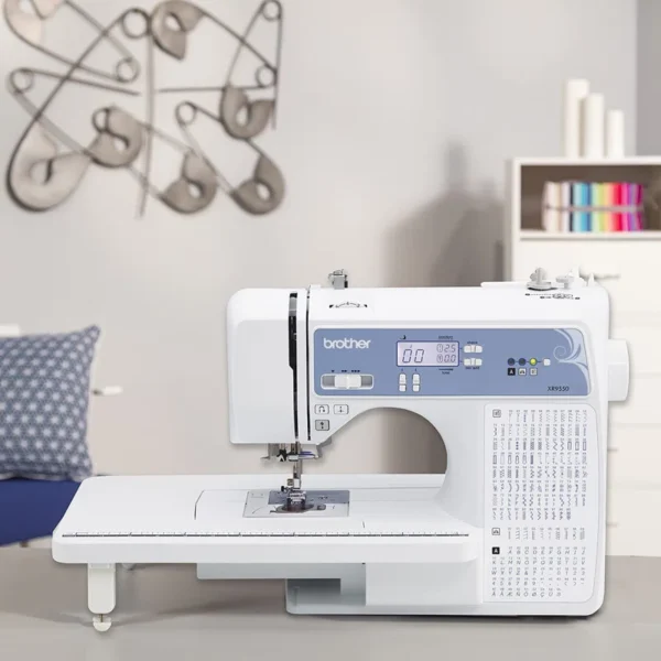 XR9550 Sewing and Quilting Machine, Computerized, 165 Built-in Stitches, LCD Display, Wide Table, 8 Included Presser Feet, 20x12x17, White - Image 3