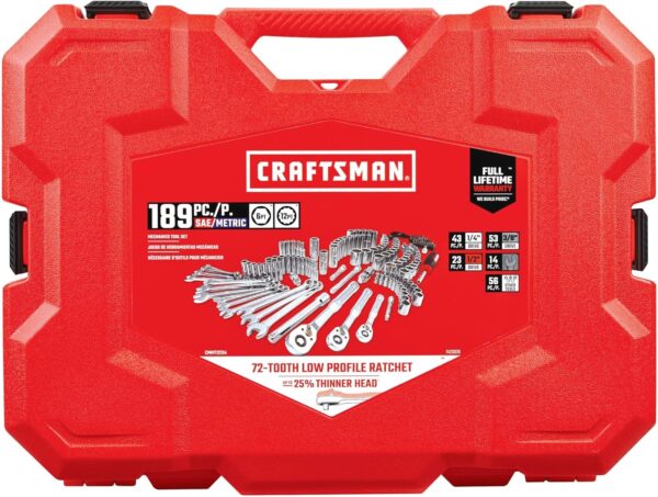 Mechanics Tool Set, 1/4 and 3/8 Inch Drive, 189 Piece (CMMT12134) - Image 3