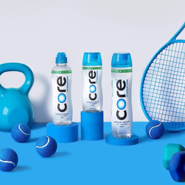 CORE Hydration, Nutrient Enhanced Water, Perfect 7.4 Natural pH, Ultra-Purified With Electrolytes and Minerals, Cup Cap For Sharing, 44 Fl Oz, Pack of 12 - Image 3