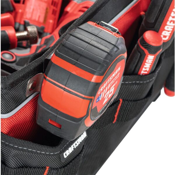 TRADESTACK System Tool Bag, Heavy Duty Open Mouth Tool Tote, Waterproof Hard Bottom, Folding Handle (CMST21451) - Image 3