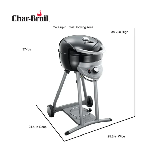 15601900 Black 1-Burner Liquid Propane Infrared Gas Grill - Image 9