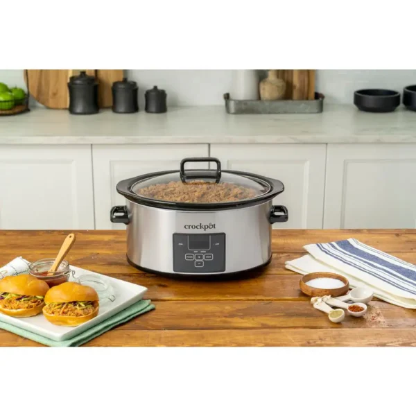 2125187 6-qt. Stainless Steel Choose-a-Crock Programmable Slow Cooker - Image 4