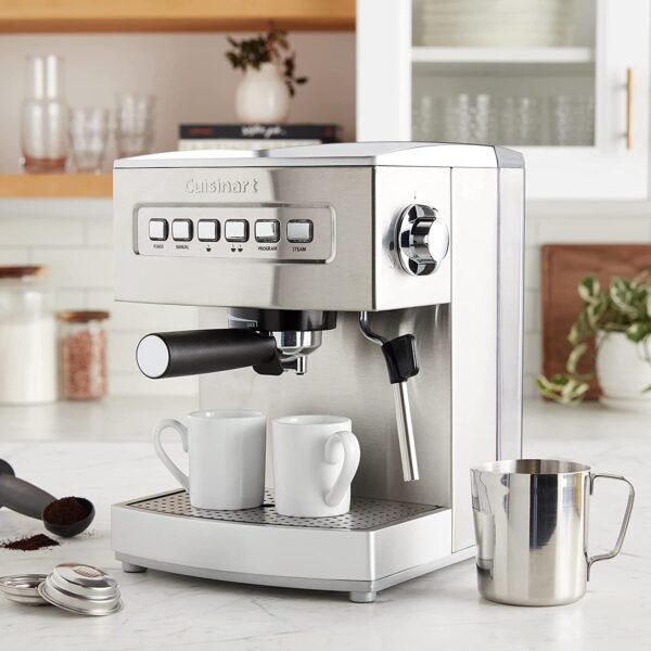EM-200NP1 Programmable 15-Bar Espresso Maker, Stainless Steel - Image 7