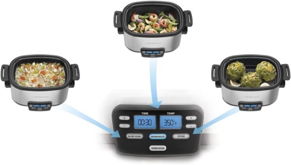 MSC-600 3-In-1 6-Quart Multi-Cooker: Slow Cooker, Brown/Saute, er - Image 5
