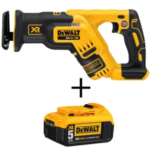 DCS367BW205 20-Volt MAX XR Cordless Brushless Compact Reciprocating Saw with (1) 20-Volt Battery 5.0Ah