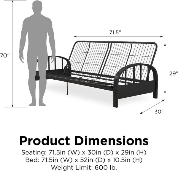 Metal Futon Frame, Black Large - Image 13