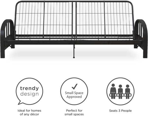 Metal Futon Frame, Black Large - Image 7