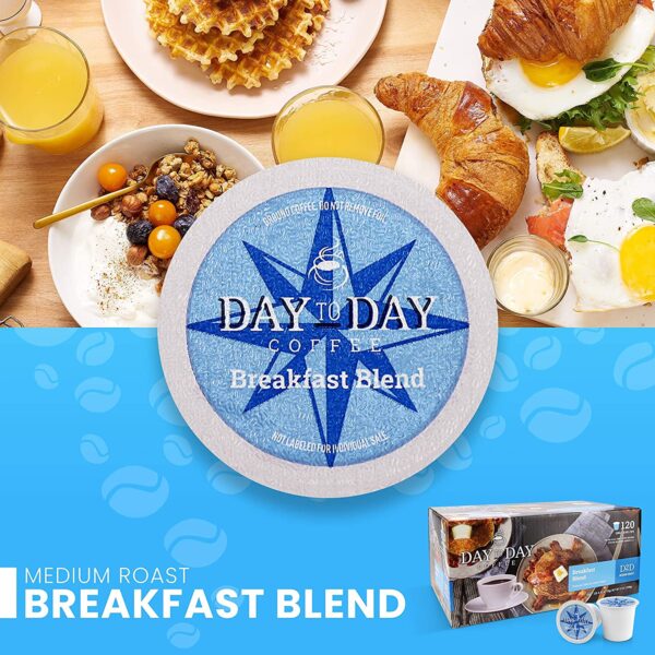 Day To Day 120-Count Breakfast Blend, Medium Roast Single Serve Coffee Pods for K-Cup Keurig Brewers - Image 8