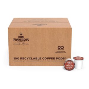 Don Francisco s Kona Blend Medium Roast Coffee Pods   100 Count   Recyclable Single-Serve Coffee Pods