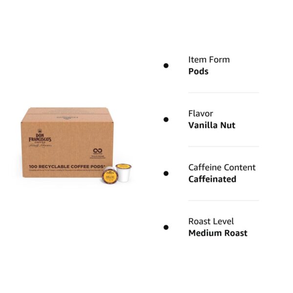 Don Francisco s Vanilla Nut Flavored Medium Roast Coffee Pods   100 Count - Image 3