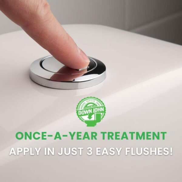 Down John (Once-A-Year) Septic Tank Treatment | 1 Year Supply | Eco-Friendly Product, 3-Part Concentrate Live Bacteria, Carbon   Enzyme Flush Treatment | Odor Neutralizer   Septic Drain Field Cleaner | Cleans Lines   Improves Field Absorption - Image 9